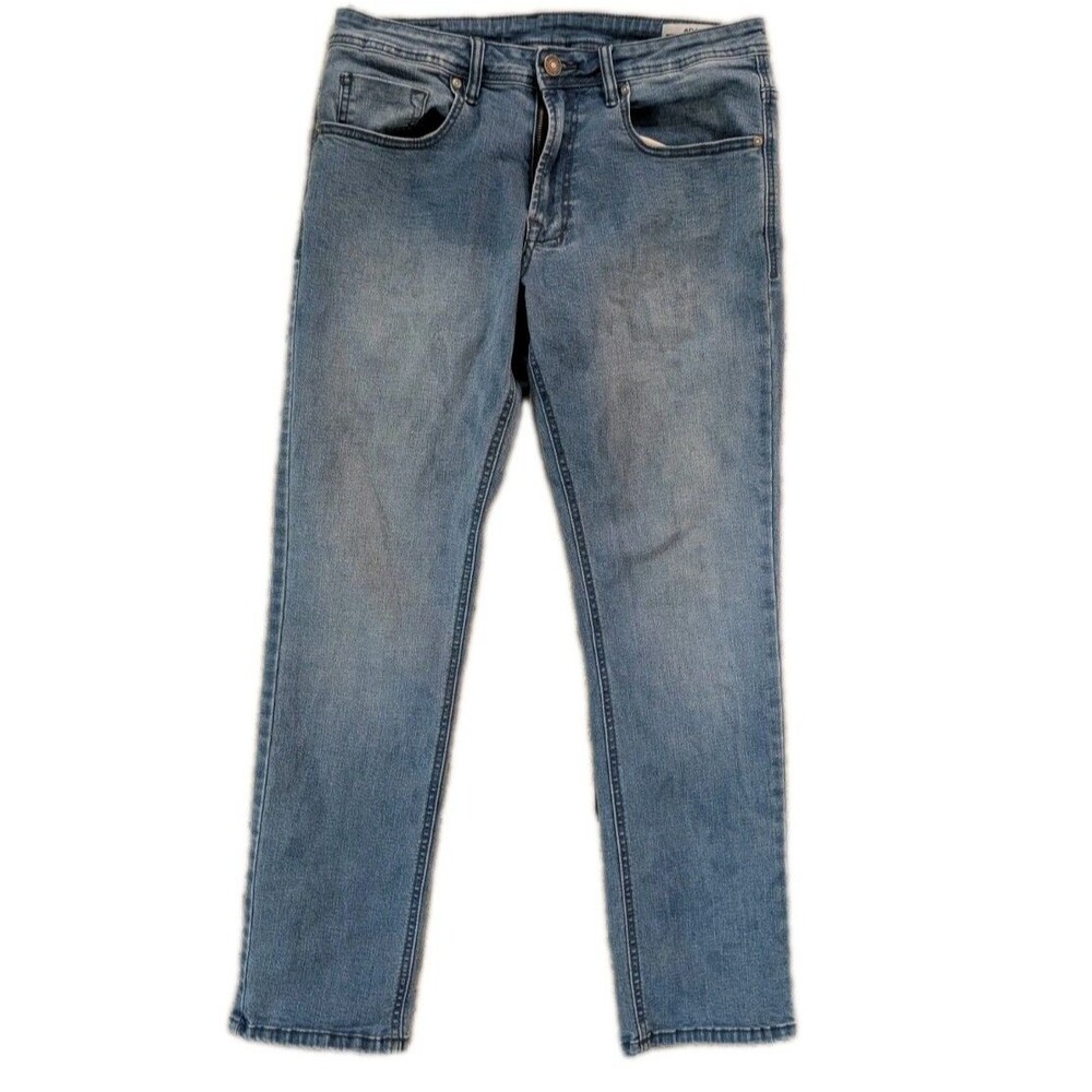 Buffalo David Bitton Adam Slim Stretch Jeans Mens 32x29 Light Wash Denim